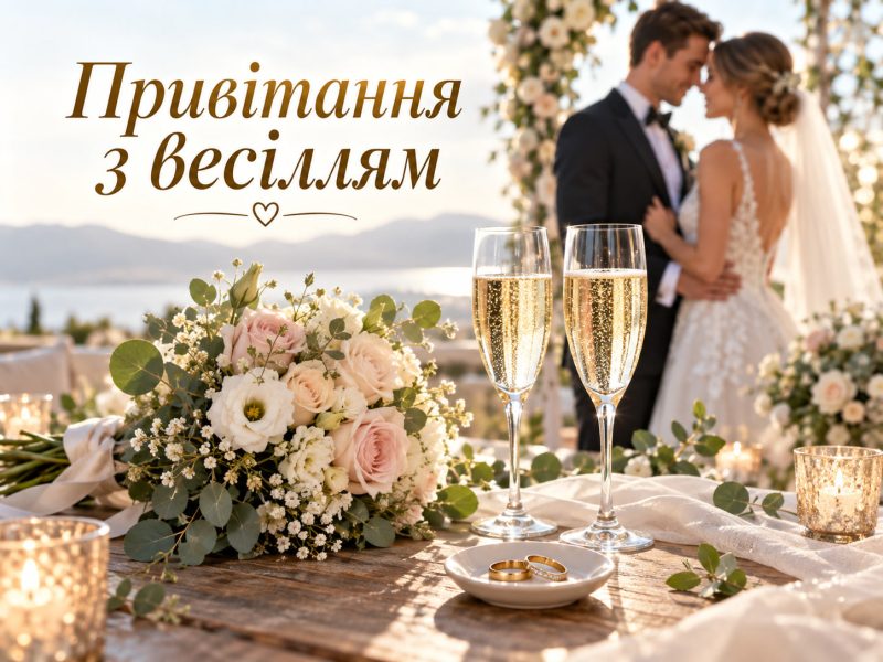 Найкращі привітання з весіллям у прозі українською — батькам з одруженням дочки і сина, з розпискою, другу