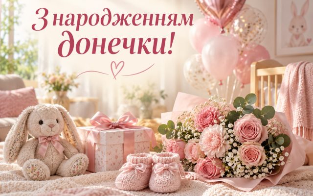 СМС привітання з народженням донечки своїми словами у прозі — батькам, мамі, татові, з новонародженою