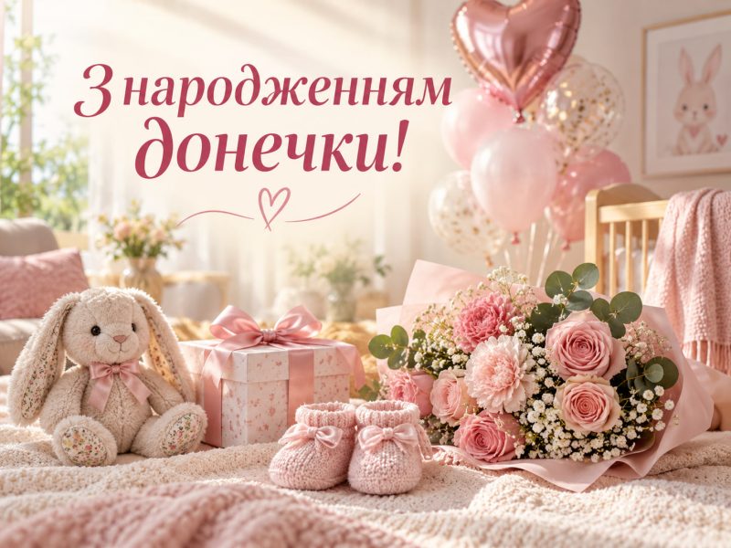 СМС привітання з народженням донечки своїми словами у прозі — батькам, мамі, татові, з новонародженою