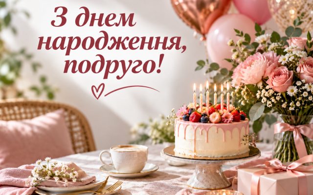 Короткі привітання з днем народження подрузі своїми словами у прозі — круті, зворушливі, для СМС
