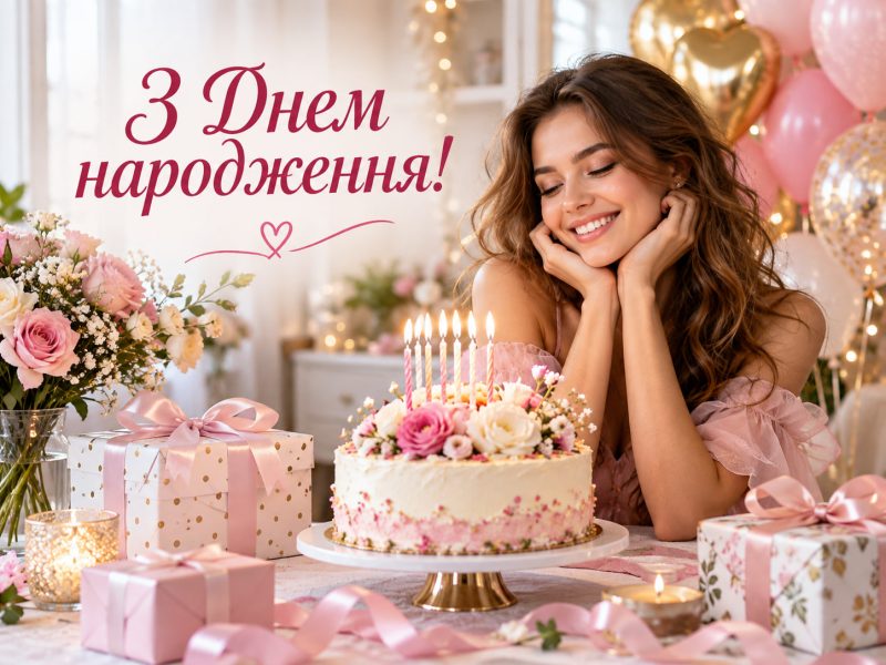 Короткі привітання з днем народження дівчині та дівчинці своїми словами — гарній дівчині, для дівчаток