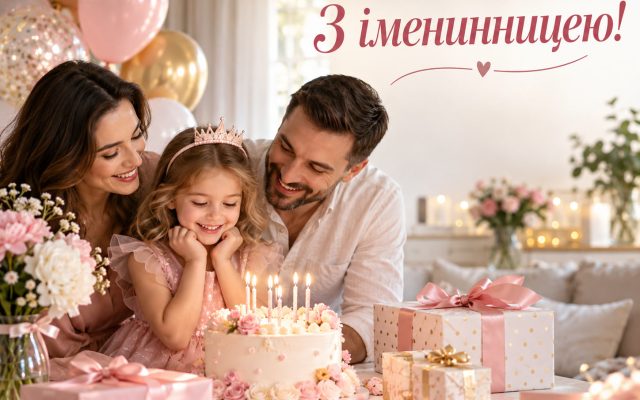З іменинницею — картинки українською: щиросердечні привітання батькам з днем народження донечки у прозі