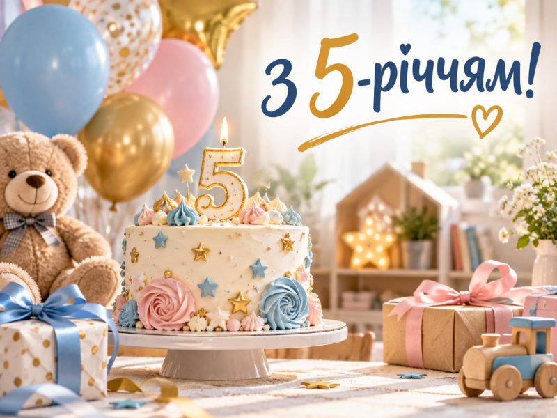 Щиросердечні привітання з днем народження 5 років своїми словами — хлопчику і дівчинці у прозі українською