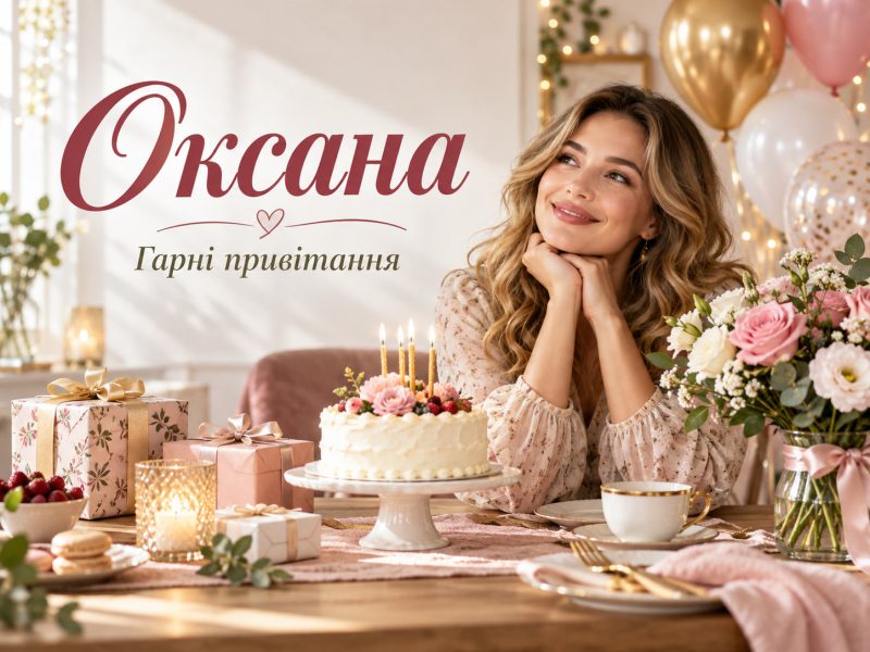 Гарні привітання з днем ангела Оксани своїми словами — коли день ангела Оксани, з днем народження Оксаночко