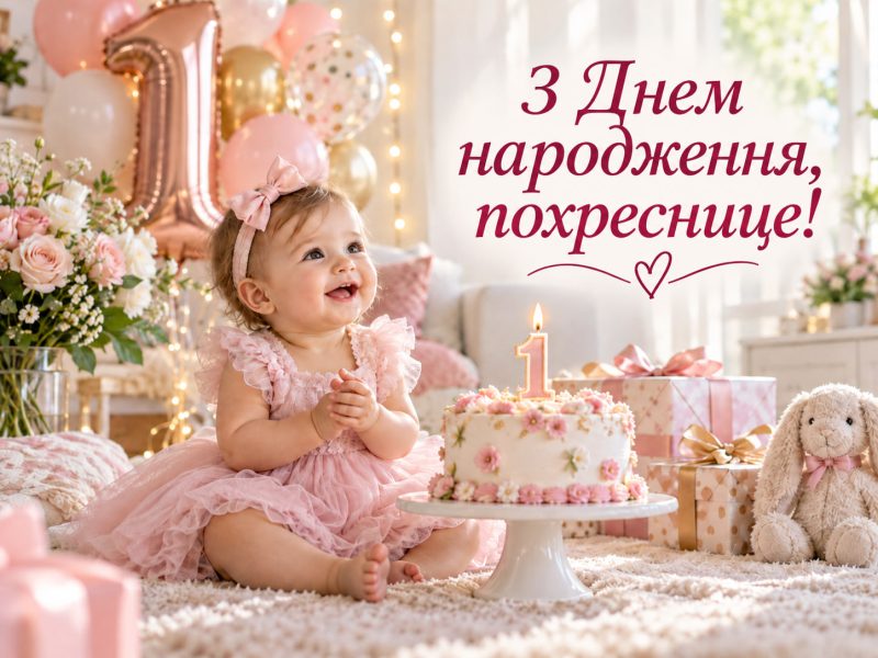 Зворушливі привітання з днем народження похресниці у прозі до сліз — особливе, від хрещеної, на 1 рік