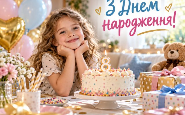 Зворушливі привітання з днем народження дитині 8 років — хлопчику і дівчинці своїми словами, картинки, 8 і 11 місяців