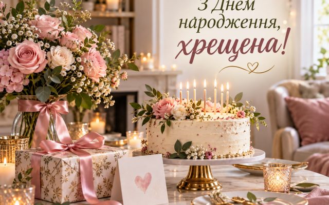 Красиві привітання з днем народження хрещеній мамі та хрещеному своїми словами, до сліз — від похресниці й похресника