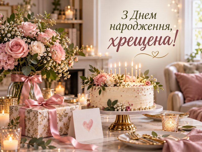 Красиві привітання з днем народження хрещеній мамі та хрещеному своїми словами, до сліз — від похресниці й похресника