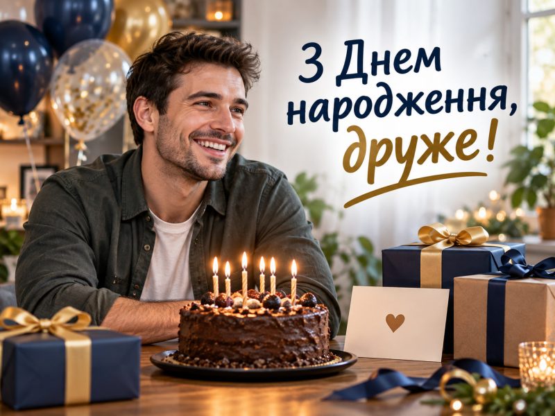 Короткі привітання з днем народження другу своїми словами у прозі — коротенькі, другові, товаришу
