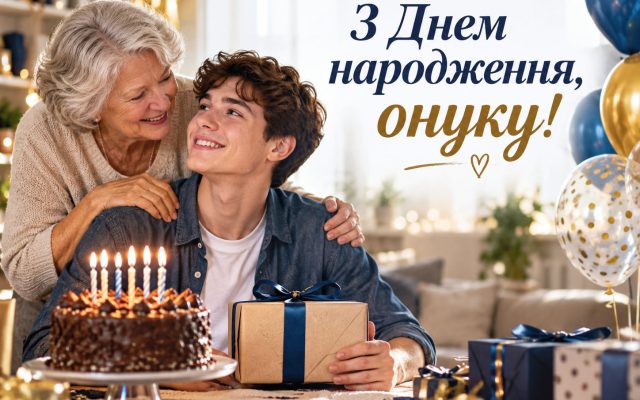 Привітання з днем народження онука від бабусі за віком — онуку 14 років, 7, 6, 5 років, внучці 14, дочці 14