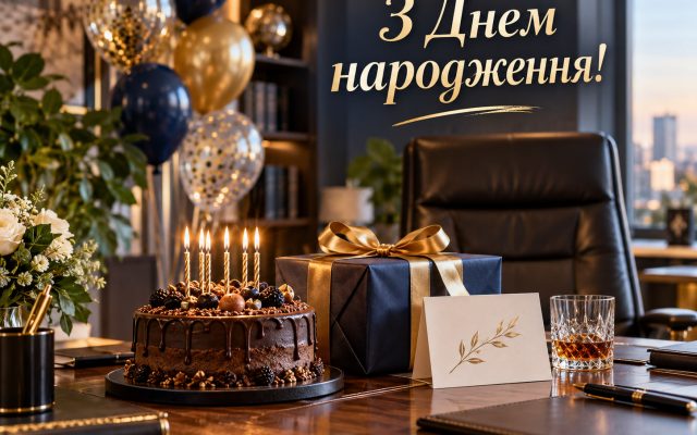 Красиві привітання з днем народження керівнику чоловіку у прозі — від колективу, листівка, картинки