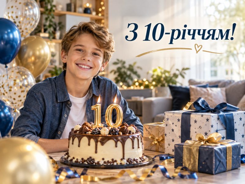 Кращі привітання з 10-річчям хлопчику — з днем народження 10 років хлопчику і дівчинці своїми словами, картинки