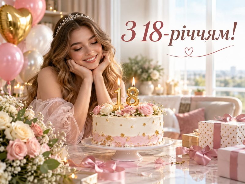 Зворушливі привітання з 18-річчям дівчині українською мовою — у прозі й у віршах, з повноліттям