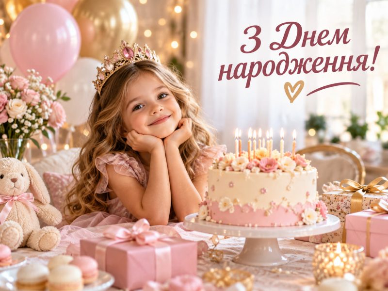 Щирі привітання з днем народження дівчинці до сліз — принцесо, доньці, онучці, похресниці, за віком