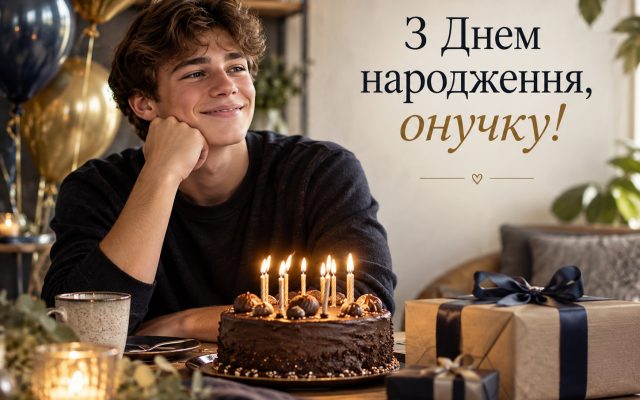 Короткі привітання з днем народження онуку своїми словами до сліз — внуку від бабусі й дідуся, вірш онуку
