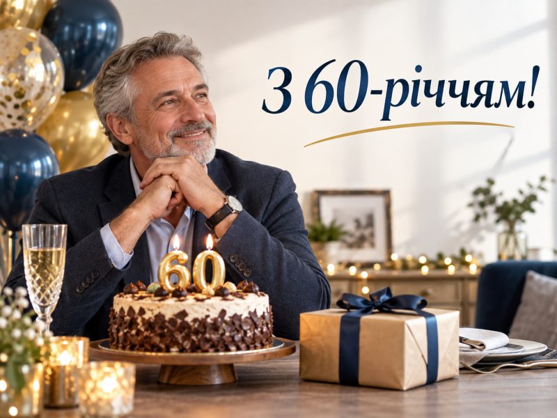 Щиросердечні привітання з 60-річчям своїми словами у прозі — з ювілеєм 60 років жінці й мужчині, з шістдесятиріччям