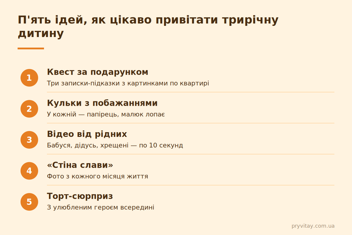 Привітання з 3 рочками: як цікаво привітати Як цікаво привітати дитину 3 роки: 5 ідей