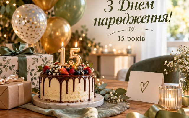 Красиві привітання з 15-річчям своїми словами — з днем народження 15 років дівчині і хлопцю, сину і дочці від мами