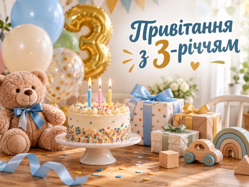 Кращі привітання з днем народження дитини 3 роки — хлопчику і дівчинці у прозі українською, як цікаво привітати малюка