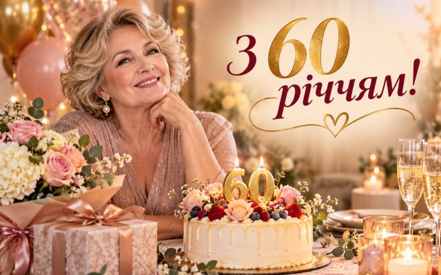 Кращі привітання з 60-річчям жінці українською мовою — з ювілеєм 60 років подрузі, колезі, мамі, сестрі, картинки