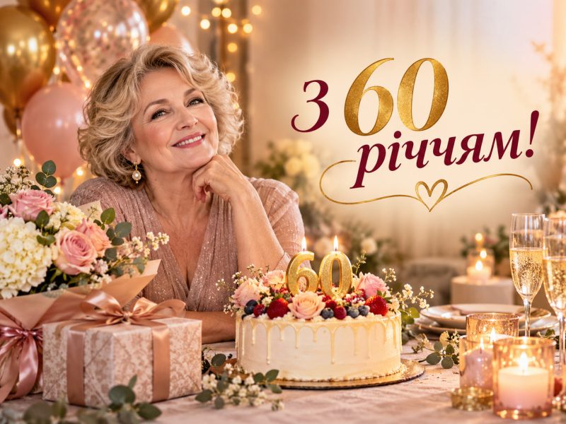 Кращі привітання з 60-річчям жінці українською мовою — з ювілеєм 60 років подрузі, колезі, мамі, сестрі, картинки