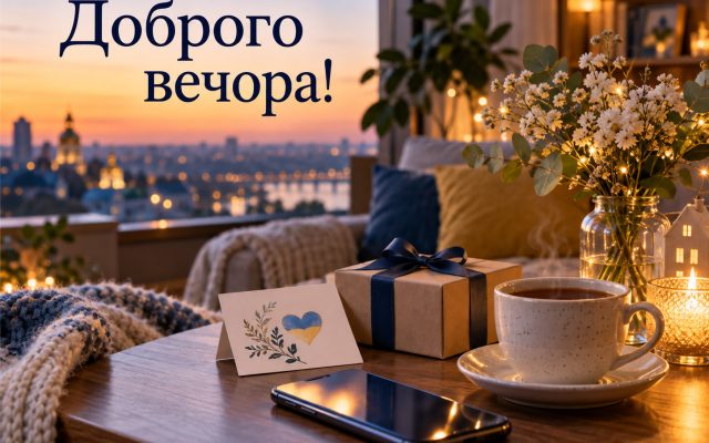 СМС побажання доброго вечора, гарного вечора українською — коханій, мамі, колегам, з гумором
