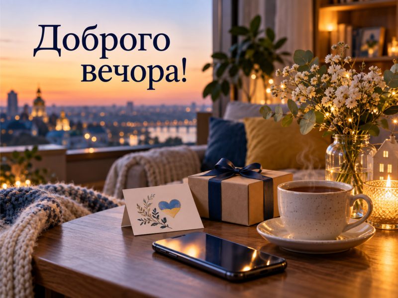 СМС побажання доброго вечора, гарного вечора українською — коханій, мамі, колегам, з гумором