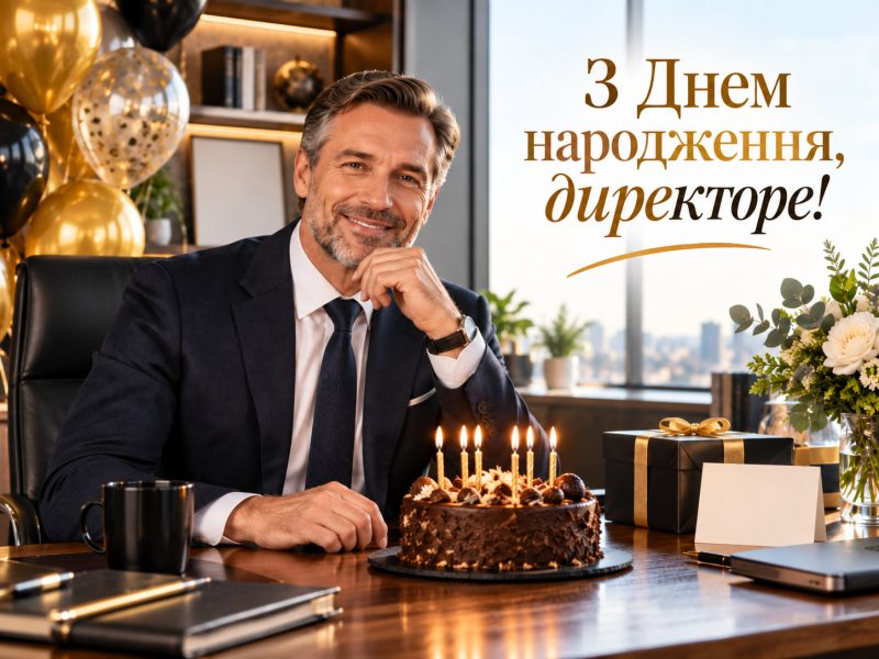 Гарні привітання з днем народження директору простими словами — чоловіку і жінці, від колективу, патріотичні