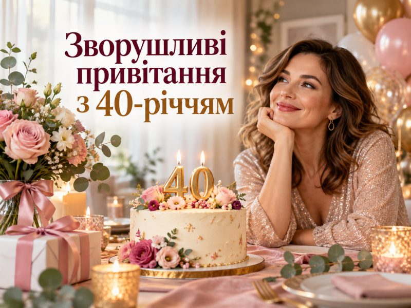 Зворушливі привітання з 40-річчям своїми словами — з сорокаріччям дочці від мами, подрузі, колезі, сестрі