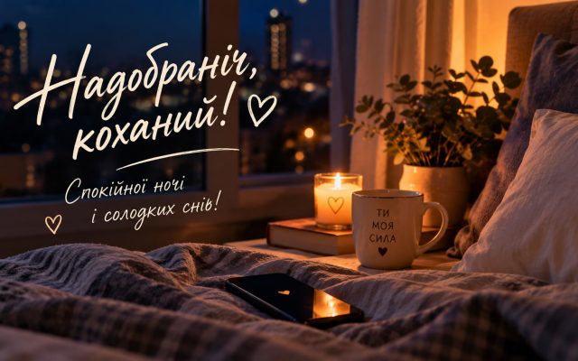 Надобраніч, коханий: побажання на добраніч і спокійної, мирної ночі коханому своїми словами