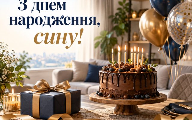Зворушливі привітання з днем народження сину від мами, від батька, від батьків — українською мовою