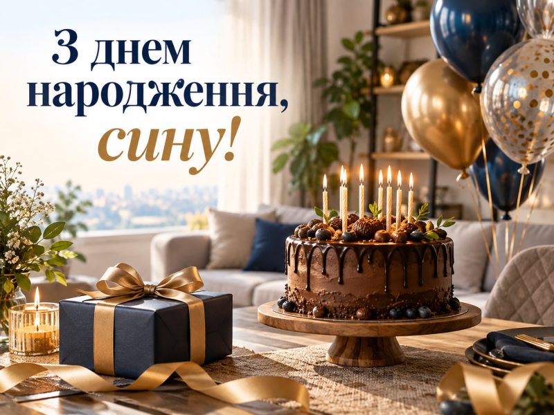 Зворушливі привітання з днем народження сину від мами, від батька, від батьків — українською мовою