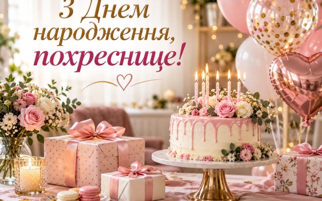 Привітання з днем народження похресниці українською мовою — від хресної мами і хрещеного тата