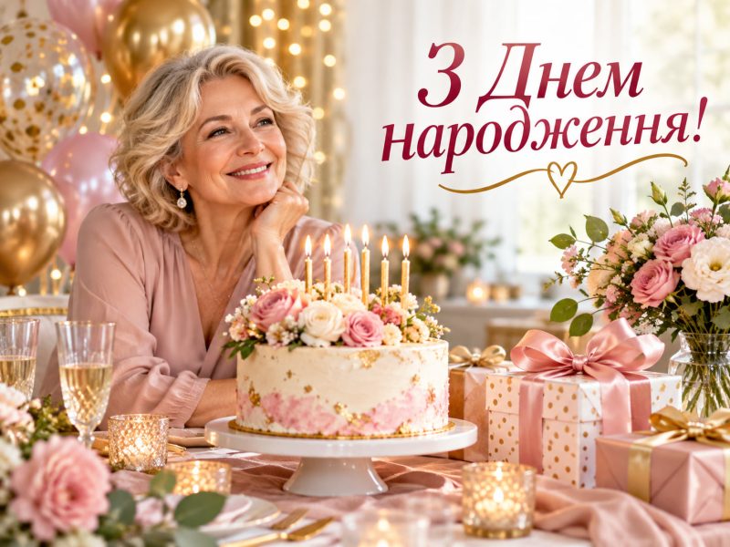 Короткі привітання з днем народження жінці своїми словами, до сліз — і старшій жінці, і з ювілеєм