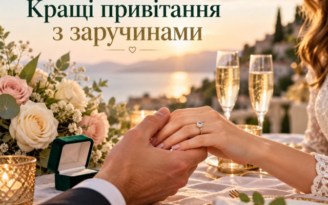 Кращі привітання з заручинами — прикольні, від батьків, для картинки й тосту