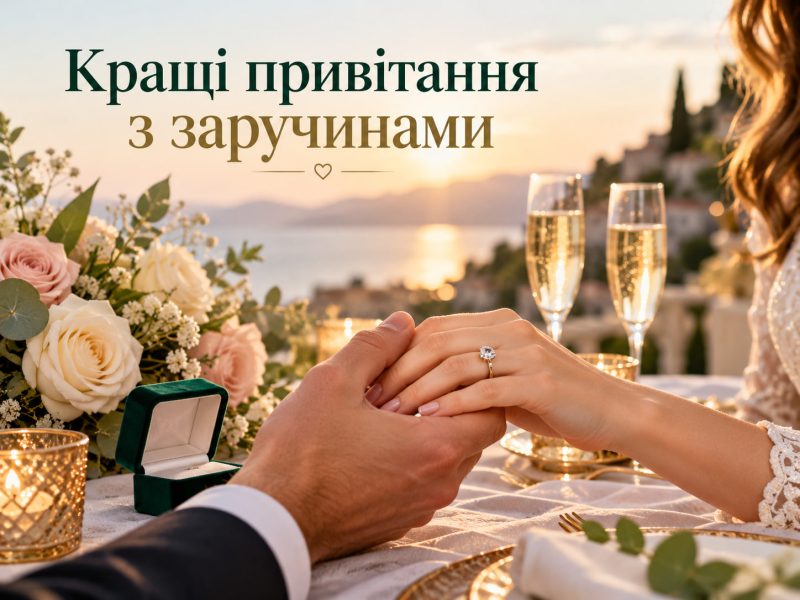 Кращі привітання з заручинами — прикольні, від батьків, для картинки й тосту