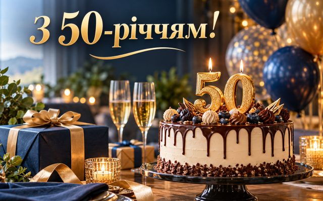 Короткі привітання з 50-річчям: з днем народження на ювілей 50 років своїми словами, до сліз