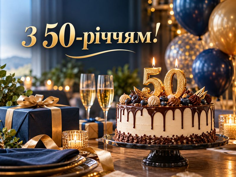 Короткі привітання з 50-річчям: з днем народження на ювілей 50 років своїми словами, до сліз
