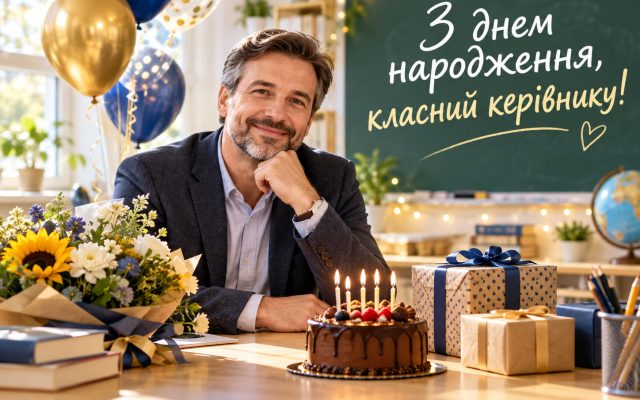 Зворушливі привітання з днем народження класному керівнику українською — від класу, батьків, учнів