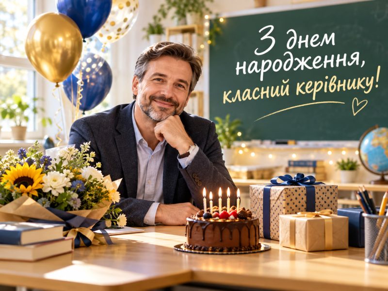 Зворушливі привітання з днем народження класному керівнику українською — від класу, батьків, учнів