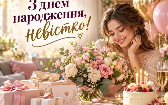 Зворушливі привітання з днем народження невістці від свекрухи та свекра українською мовою