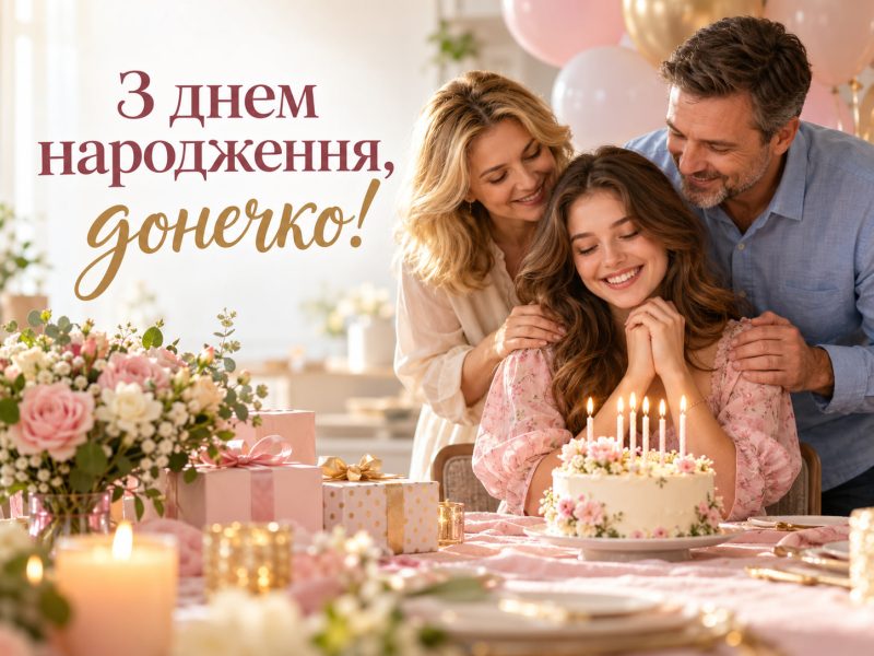 Зворушливі привітання з днем народження доньці від мами й тата — до сліз, у прозі