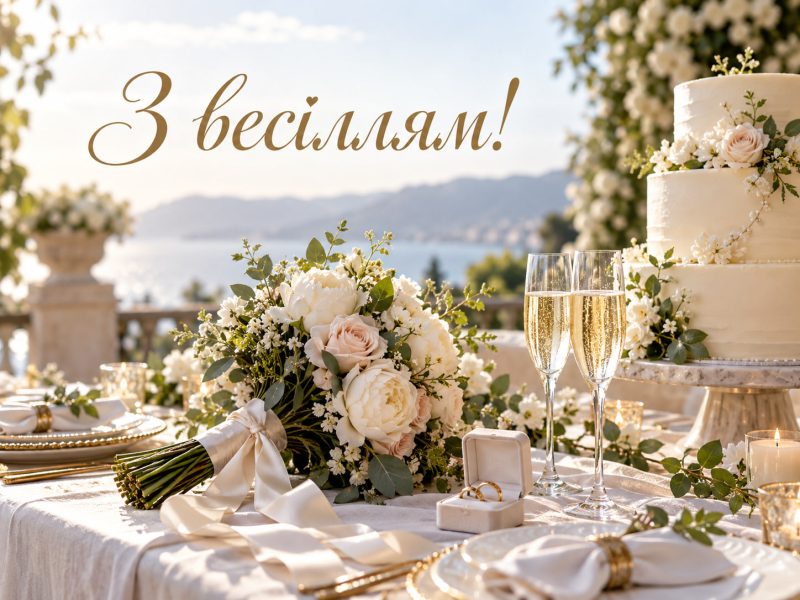 Короткі привітання з весіллям від батьків, родичів і друзів простими словами