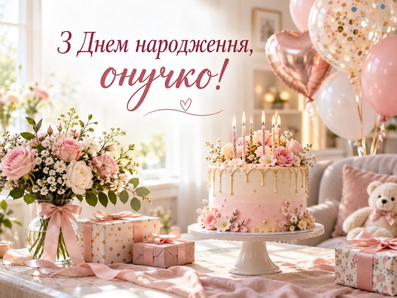 Красиві привітання з днем народження внучці своїми словами у прозі
