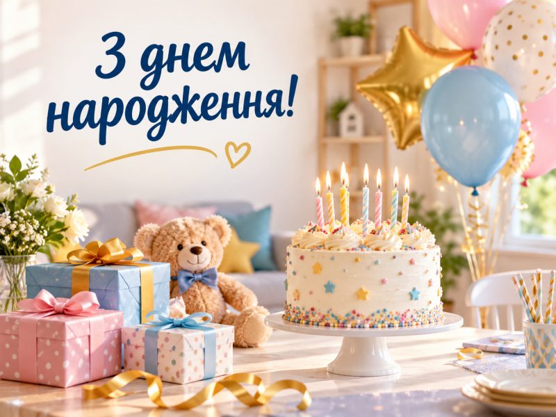 СМС привітання з днем народження дитині — хлопчику та дівчинці українською мовою