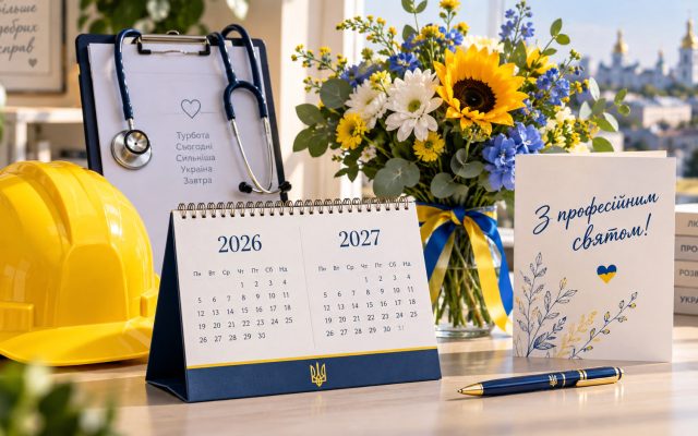 Професійні свята в Україні 2026–2027: повний календар за датами і як привітати. Повний довідник на pryvitay.com.ua/.