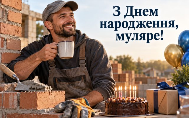 Привітання з днем народження муляру — своїми словами, від колег, з професійним святом, короткі для листівки