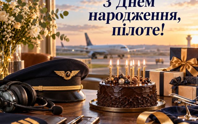 Привітання з днем народження пілоту — своїми словами, від колег, з професійним святом, короткі для листівки