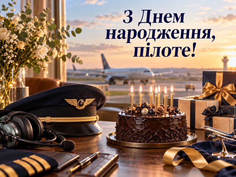 Привітання з днем народження пілоту — своїми словами, від колег, з професійним святом, короткі для листівки