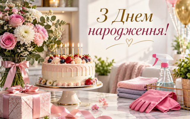 Привітання з днем народження прибиральниці — своїми словами, від колег, з професійним святом, короткі для листівки